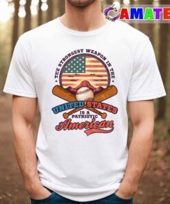 4th of july baseball shirt strongest weapon patriotic t shirt best sale