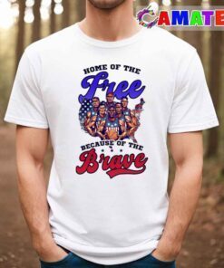 4th of july basketball shirt, home of free because brave t shirt best sale