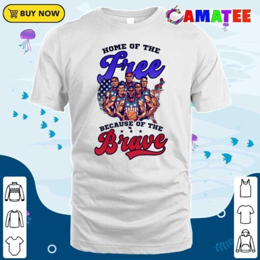 4th of july basketball shirt, home of free because brave t shirt classic shirt