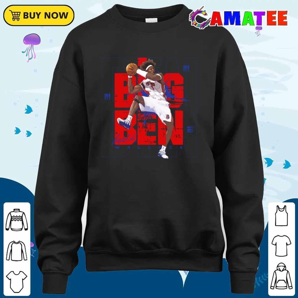 Ben Wallace Detroit Pistons T-shirt, Ben Wallace T-shirt Sweater Shirt