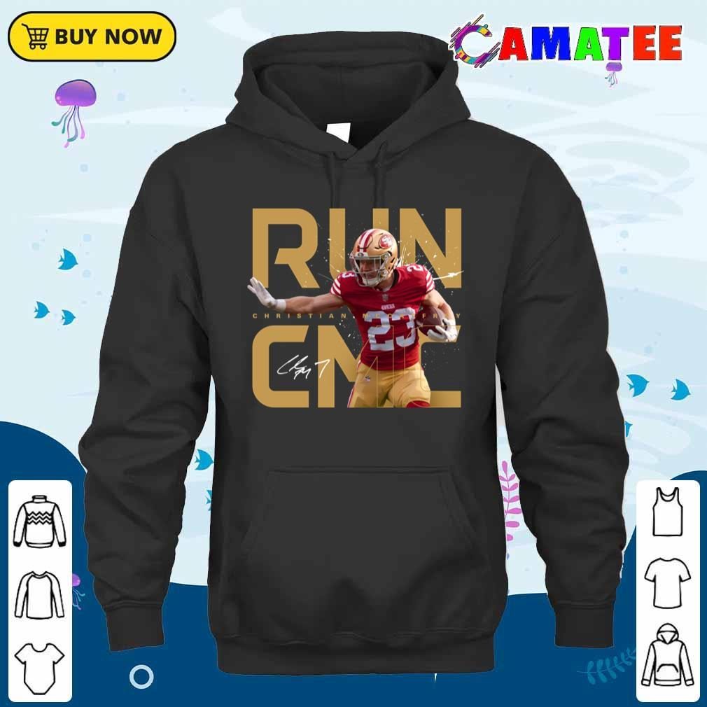 Christian Mccaffrey San Francisco 49ers T-shirt, Christian Mccaffrey Run Cmc T-shirt Unisex Hoodie