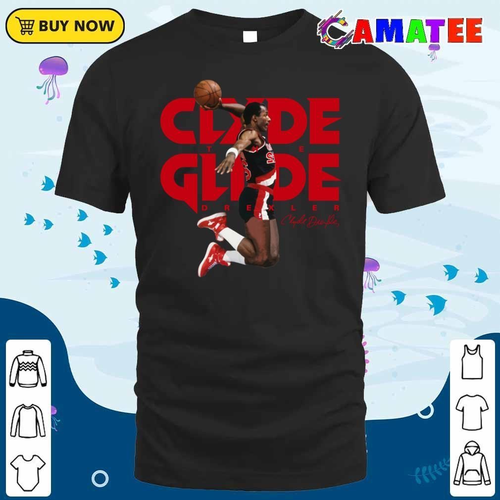 Clyde Drexler Portland Trail Blazers T-shirt, Clyde Drexler T-shirt Classic Shirt
