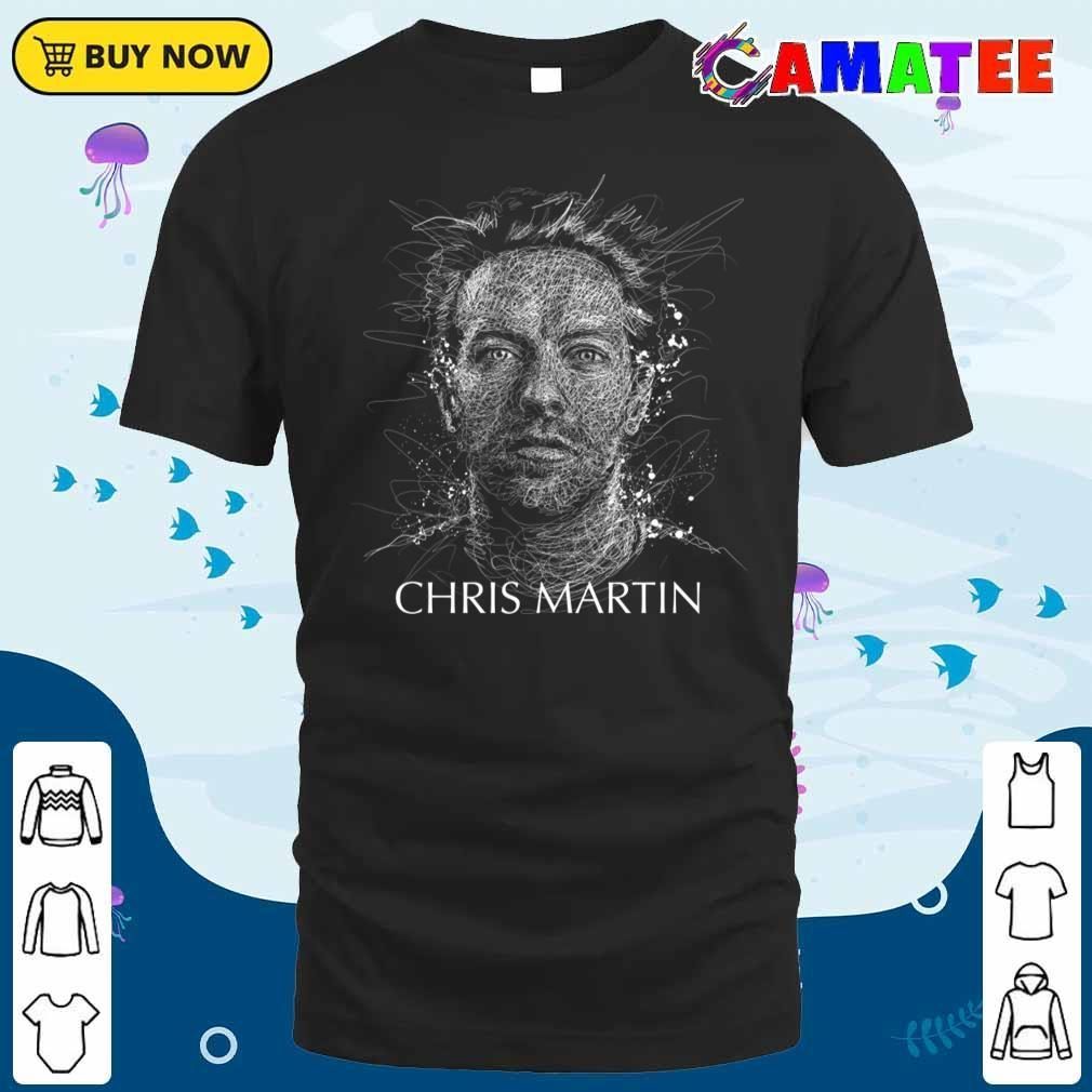Coldplay T-shirt, Chris Martin Scribble Art T-shirt Classic Shirt
