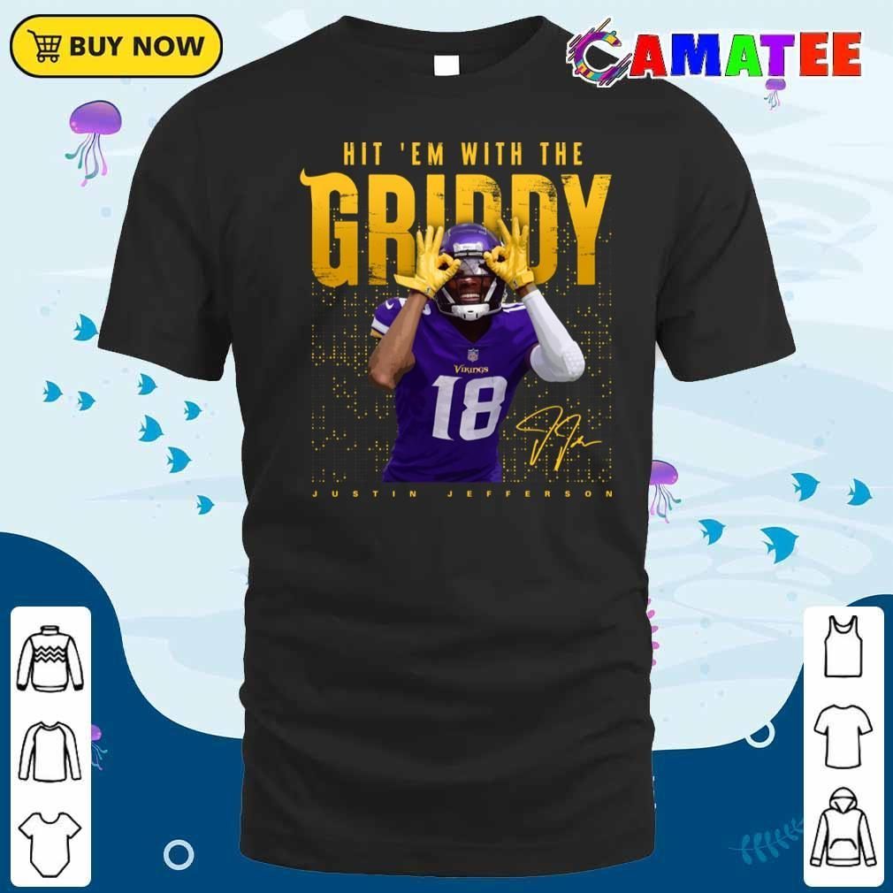 Justin Jefferson Minnesota Vikings T-shirt, Justin Jefferson Griddy T-shirt Classic Shirt