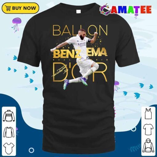 karim benzema real madrid t shirt, karim benzema ballon d'or t shirt classic shirt