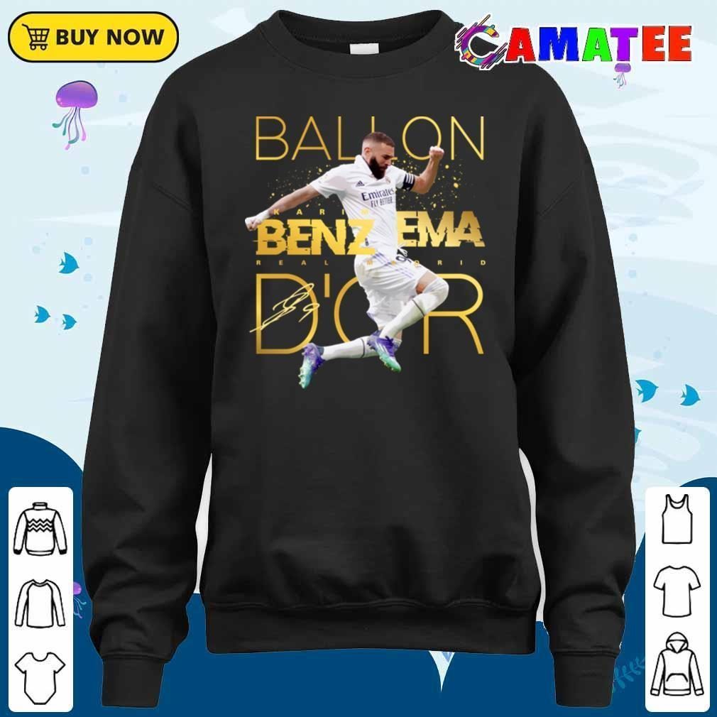 Karim Benzema Real Madrid T-shirt, Karim Benzema Ballon D'or T-shirt Sweater Shirt