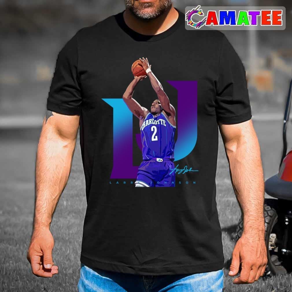 Larry Johnson Charlotte Hornets T-shirt, Larry Johnson T-shirt Best Sale