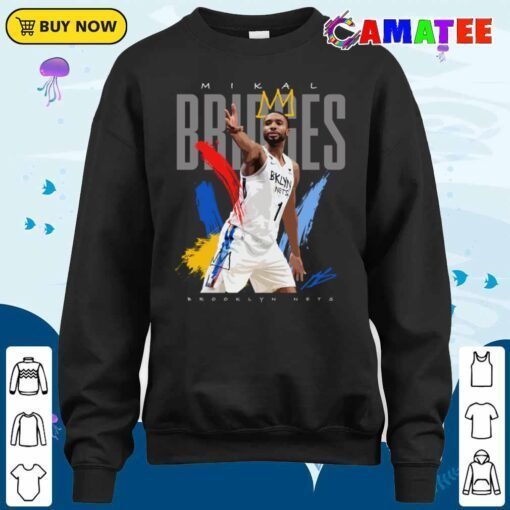 mikal bridges brooklyn nets t shirt, mikal bridges t shirt sweater shirt