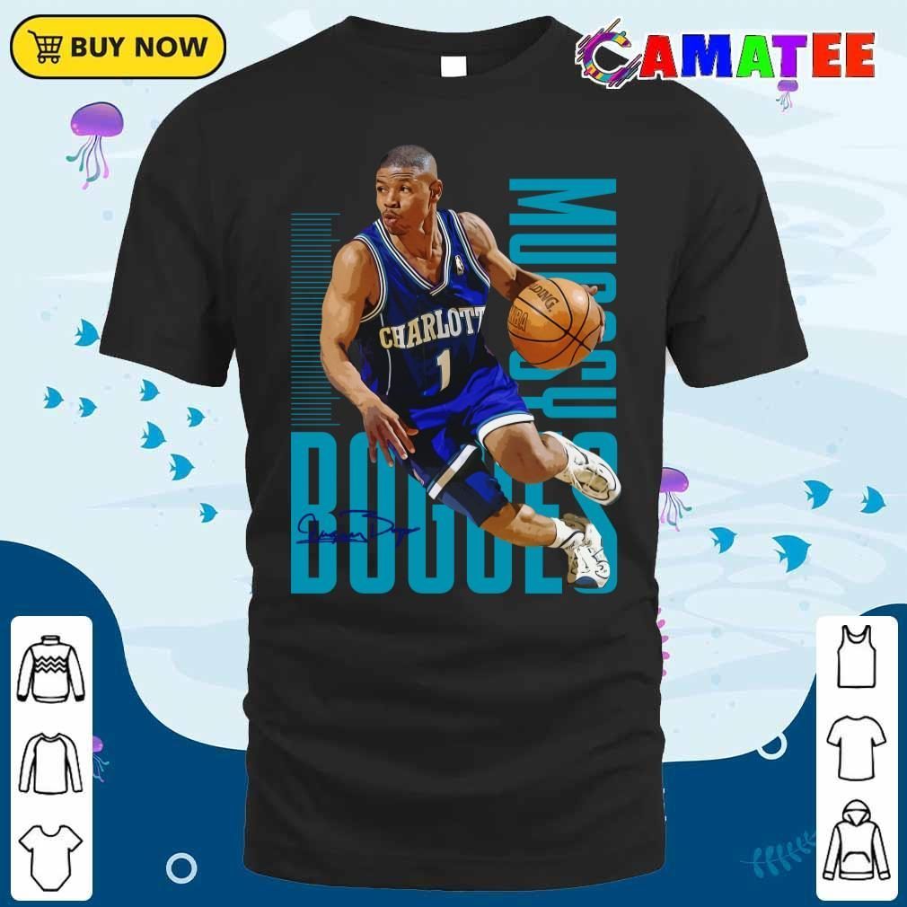 Muggsy Bogues Charlotte Hornets T-shirt, Muggsy Bogues T-shirt Classic Shirt