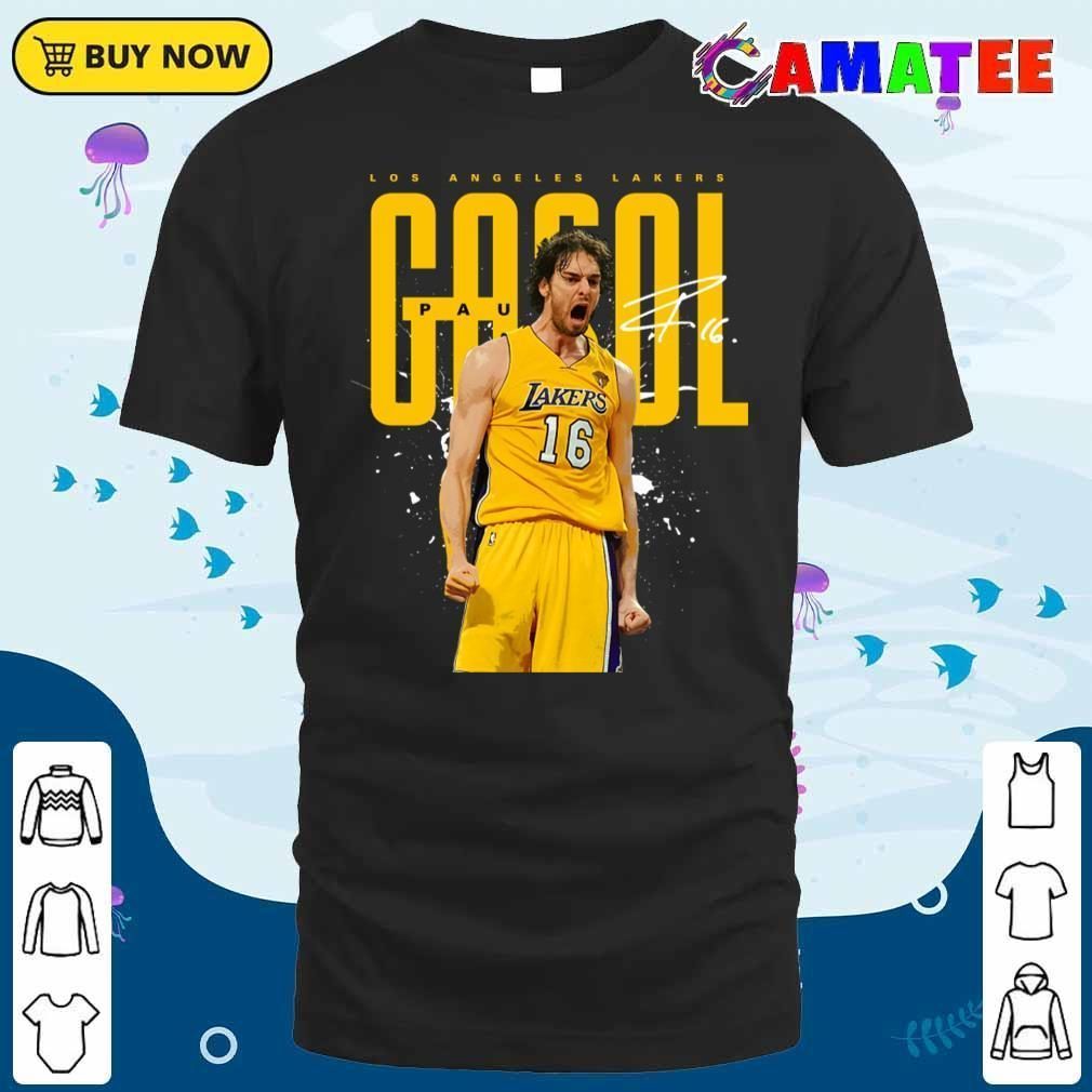 Pau Gasol Los Angeles Lakers T-shirt, Pau Gasol T-shirt Classic Shirt
