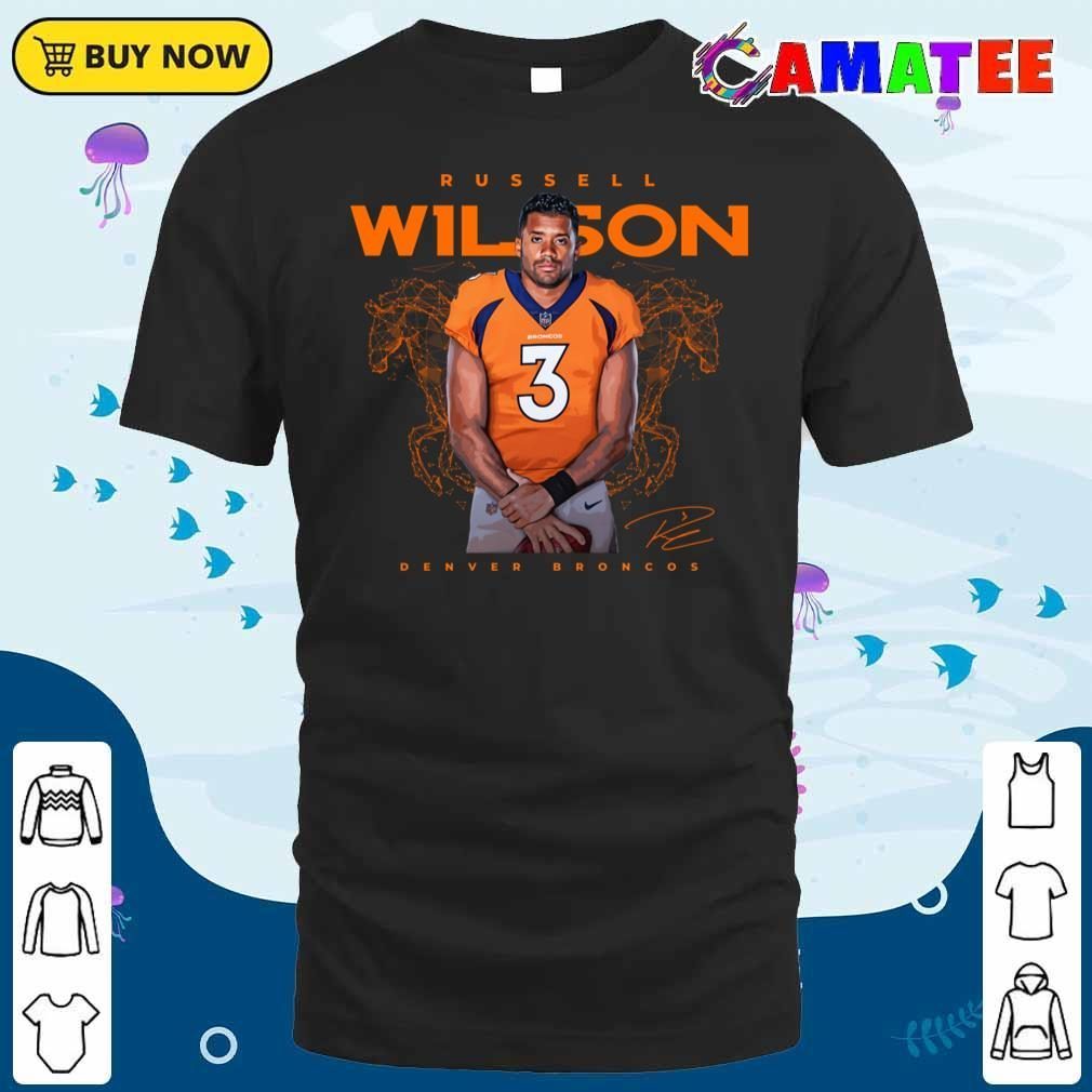 Russell Wilson Denver Broncos T-shirt, Russell Wilson T-shirt Classic Shirt