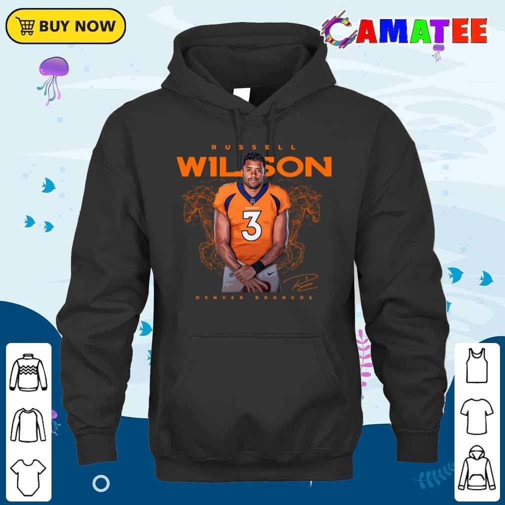 Russell Wilson Denver Broncos T-shirt, Russell Wilson T-shirt Unisex Hoodie