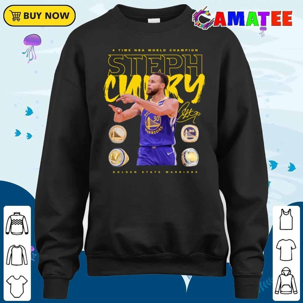 Steph Curry Golden State Warriors T-shirt, Steph Curry 4 Rings T-shirt Sweater Shirt