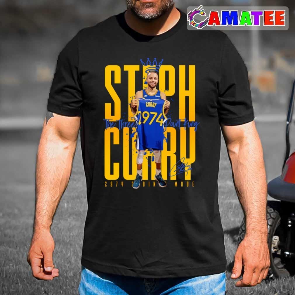 Steph Curry Golden State Warriors T-shirt, Steph Curry Three Point King T-shirt Best Sale
