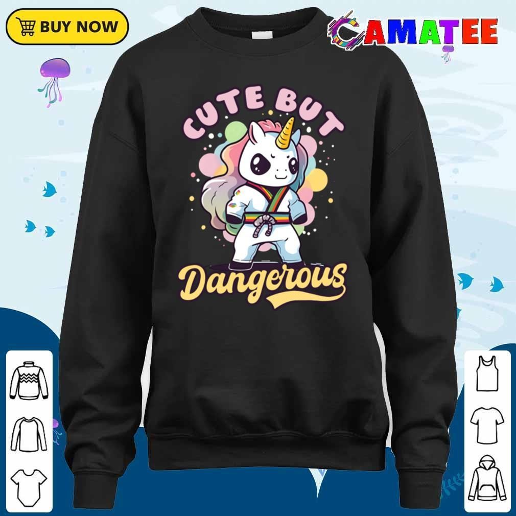 Taekwondo Fighter Shirt Cute But Dangerous Unicorn T-shirt Sweater Shirt