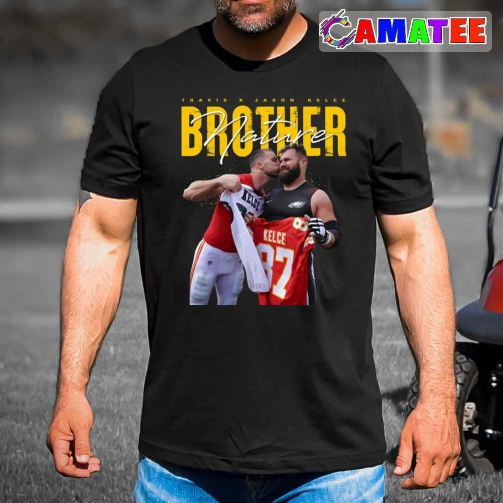Travis Kelce X Jason Kelce Nfl Football T-shirt Best Sale